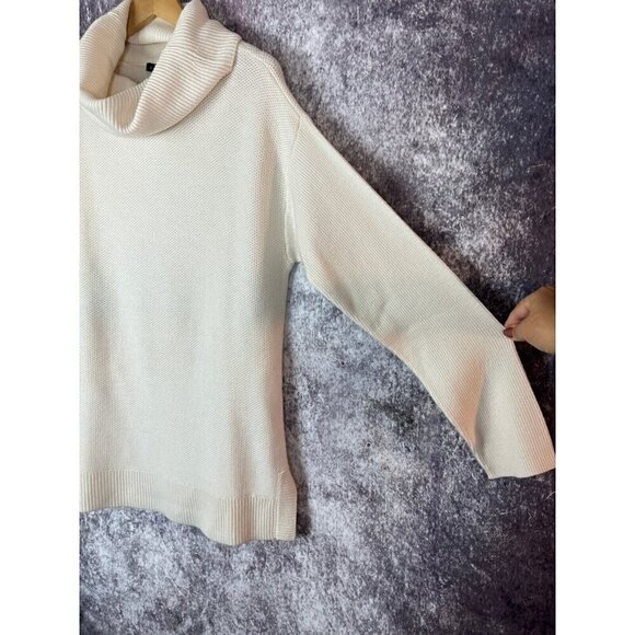 Talbots Sweater Women's L Lambs Wool Cowl Neck Old Money Quiet Luxury Lagenlook - Picture 6 of 15